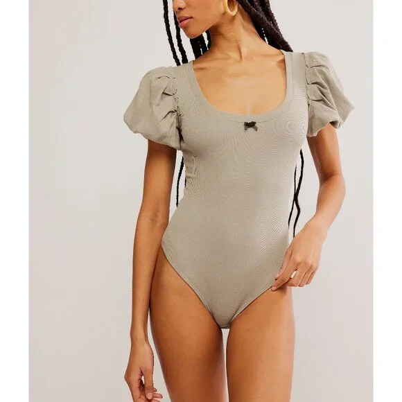 🎉LAST CHANCE🎉 FREE PEOPLE Downtime Bodysuit / Laurel Oak - Picture 2 of 7